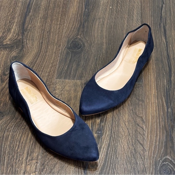 Coach and Four navy blue suede flats size 7 - Picture 2 of 9